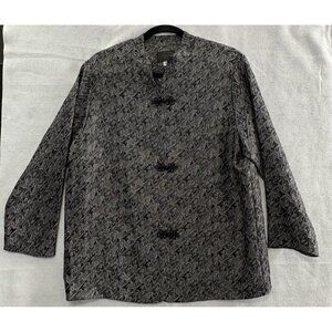 SACHIKO Women Jacket Size S Black Asian Inspired Textured Elegant Artsy 27-6